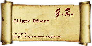 Gligor Róbert névjegykártya